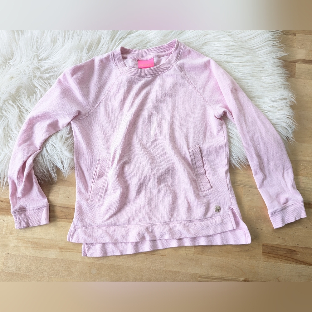 {Lilly Pulitzer} Girls Beach Comber Pullover Sweatshirt With Pockets